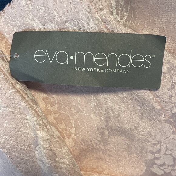 EVA MENDES New York & Co size 10 Sleeveless Damask DRESS Lined Stretch PINK NWT - Picture 12 of 16